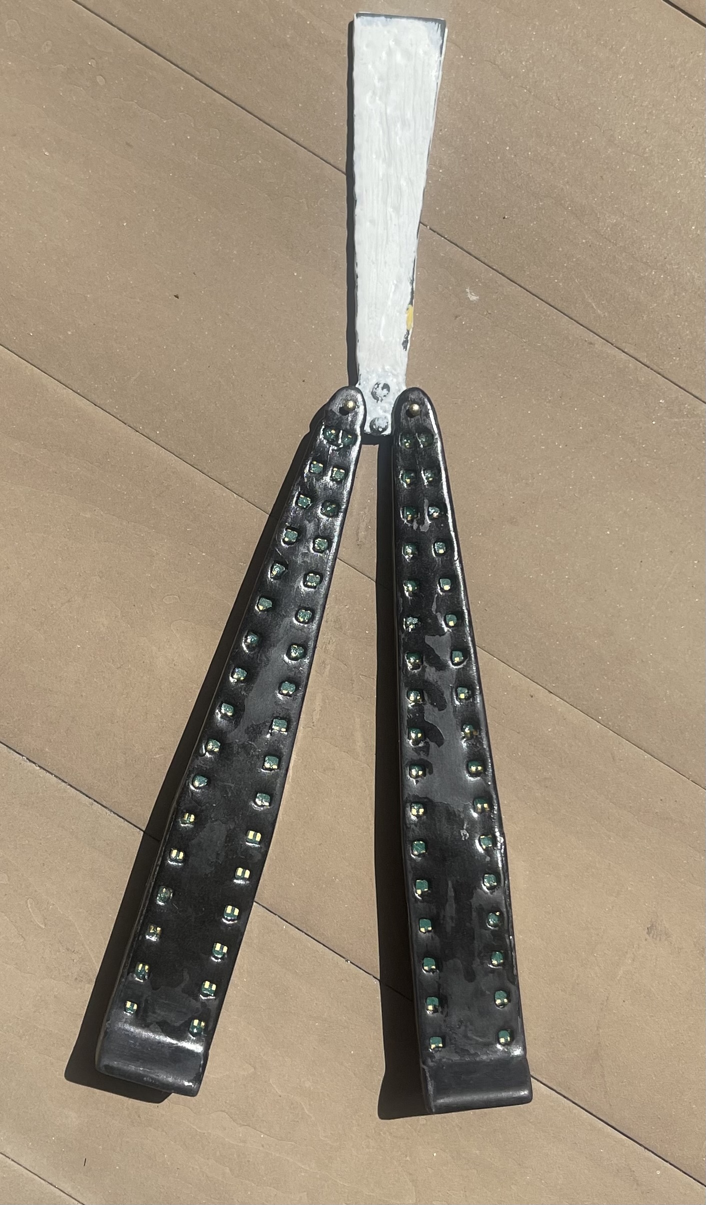 Photograph of Prototype V0 showing internal electronics and material composition